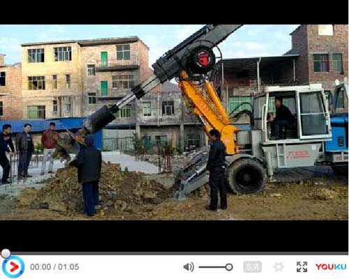 贵州黔南罗甸县轮式方杆180旋挖钻机视频